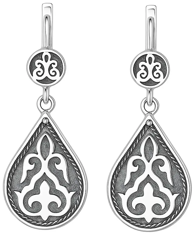 Серьги Кристалл-L С-0503-1 вес 7.8 г серебро, без вставок - ForteMarket Серьги Кристалл-L С-0503-1 вес 7.8 г серебро, без вставок купить,34400