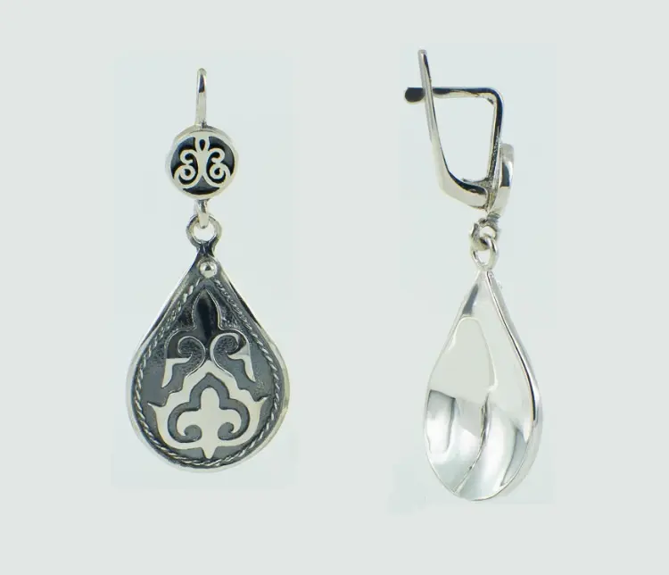 Серьги Кристалл-L С-0503-1 вес 7.8 г серебро, без вставок - ForteMarket Серьги Кристалл-L С-0503-1 вес 7.8 г серебро, без вставок купить,34400