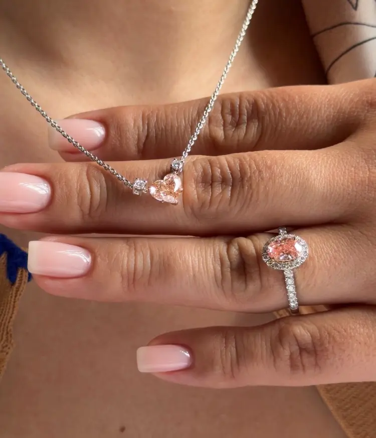 Колье TRIMOF 06-018-W14K-H-LG724517707_45.0 длина 45 см вес 3.05 г золото, бриллиант выращенный купить,935000