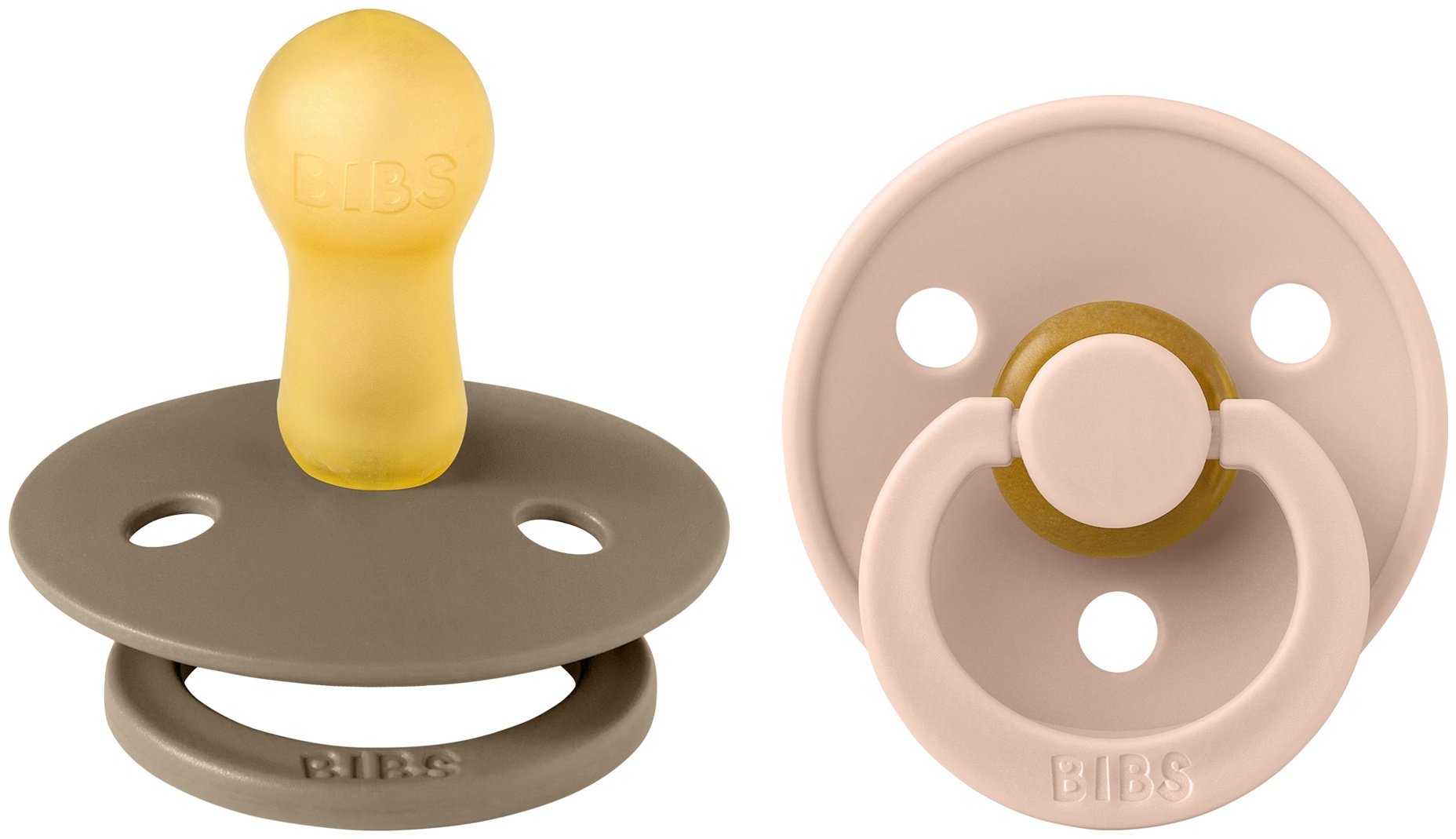 Набор пустышек BIBS Colour Dark Oak/Blush 6&#43; месяцев, мультиколор