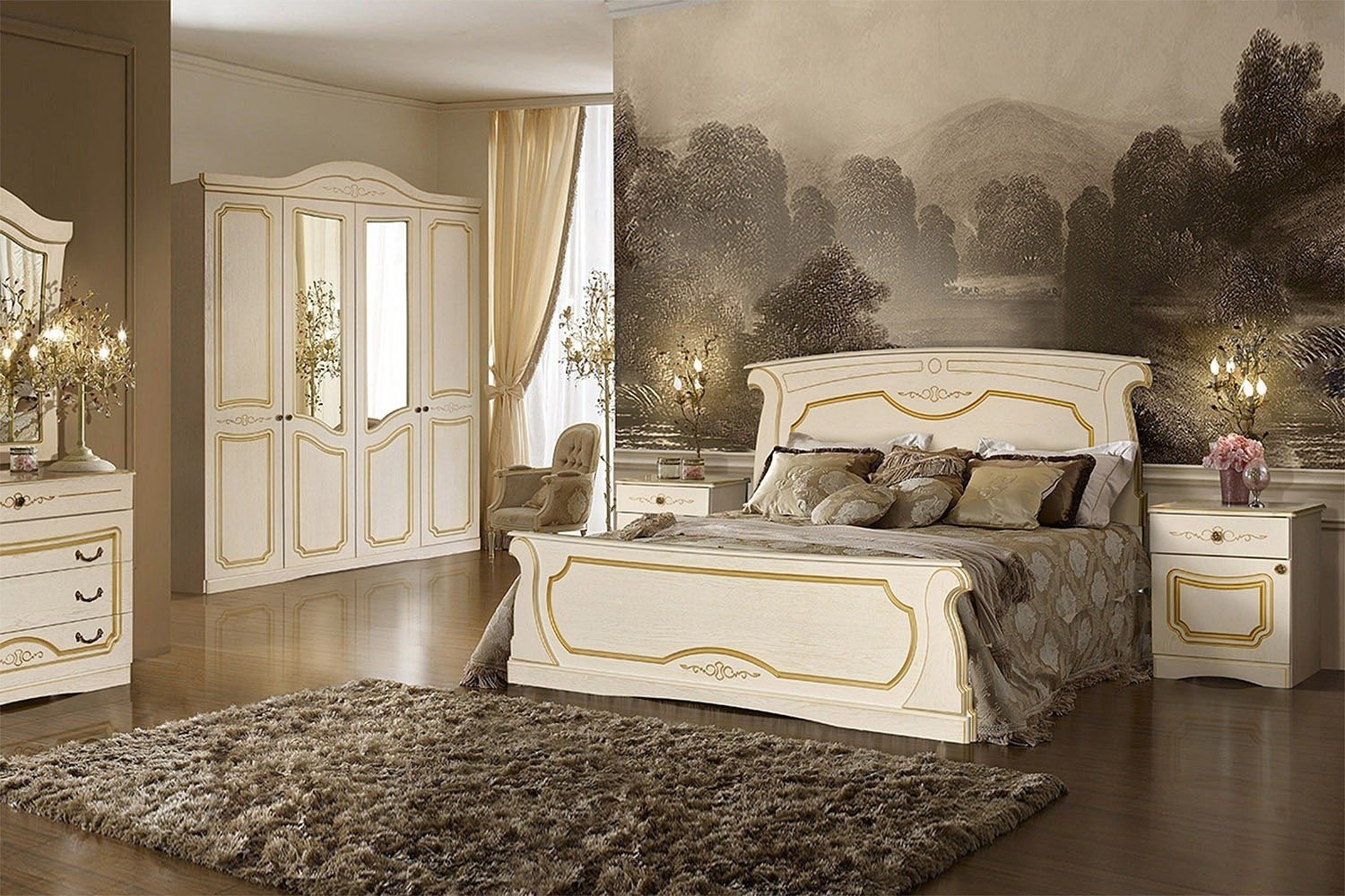Кровать Пинскдрев Беатрис 2660 БМ831 160x200см бежевая купить,NaN