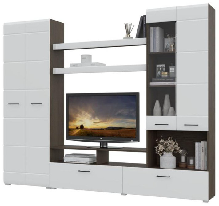 Стенка Горизонт Альфа 252х200х35см белый купить,NaN