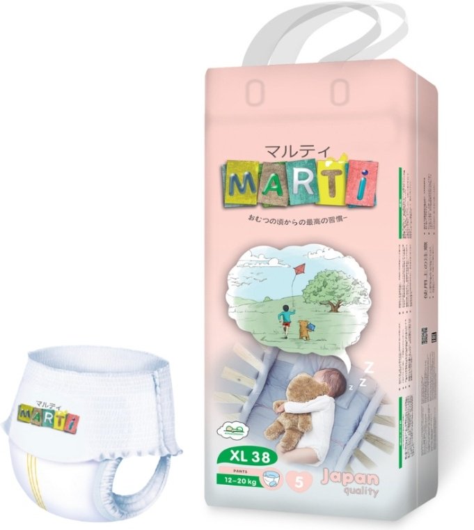 Подгузники-трусики MARTI XL, 38 шт