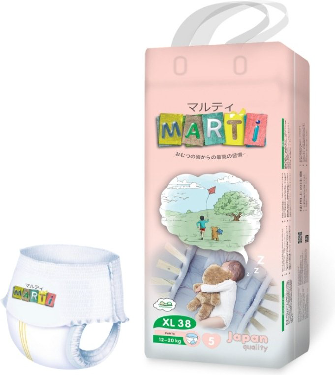 Подгузники-трусики MARTI XL, 38 шт купить,NaN