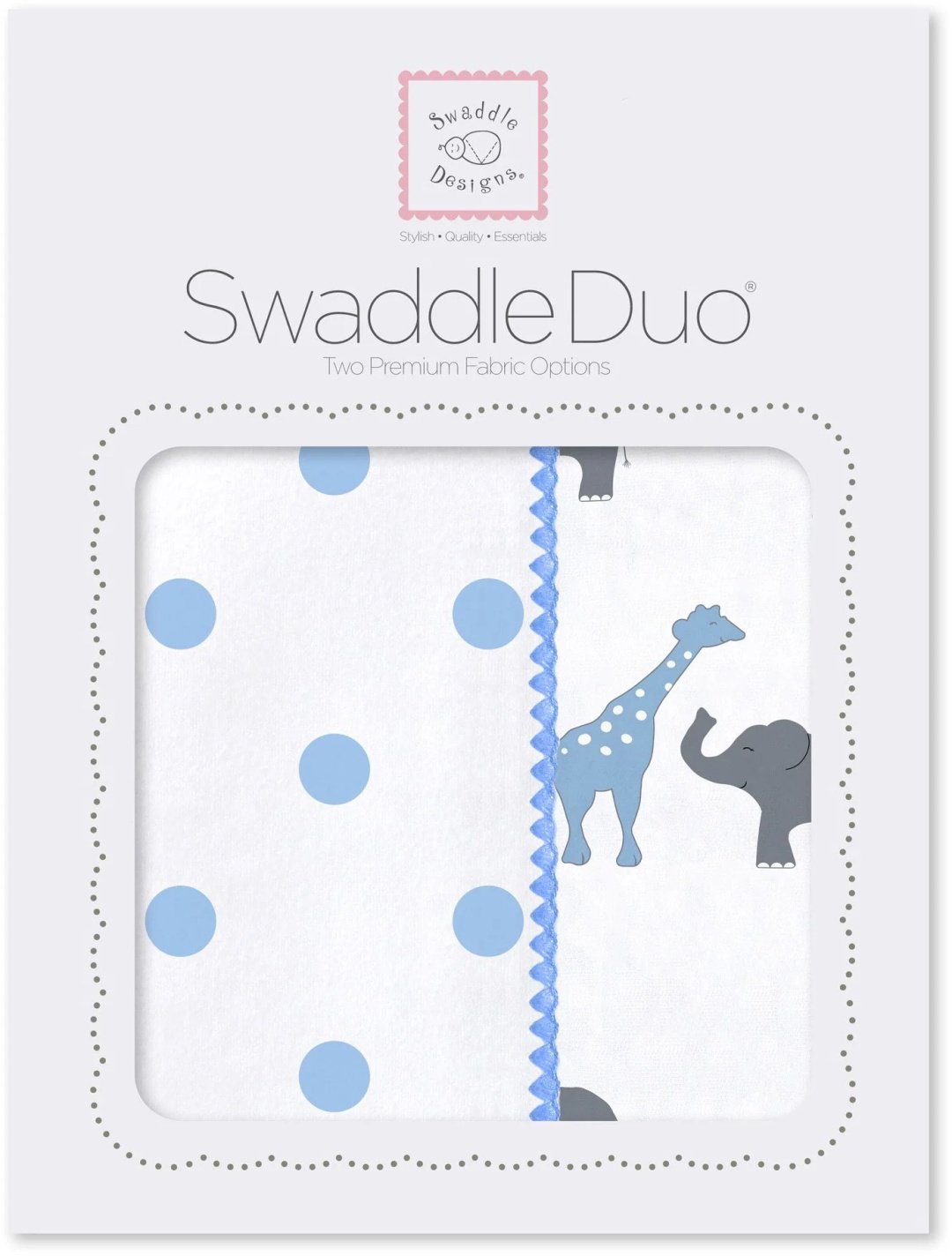 Пеленка текстильная Swaddle Designs Circus Fun &amp; Blue SD-496B, 2 шт, 118x118 см