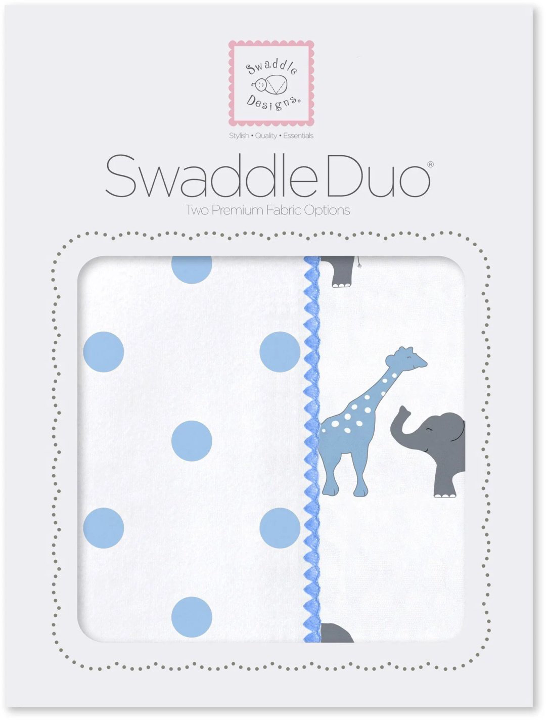 Пеленка текстильная Swaddle Designs Circus Fun &amp; Blue SD-496B, 2 шт, 118x118 см купить,NaN