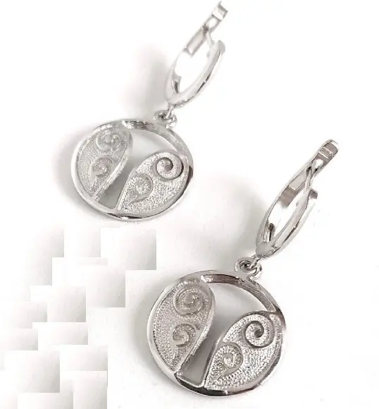 Серьги Кристалл-L С-0530/1-1 вес 7 г серебро, без вставок купить,26400