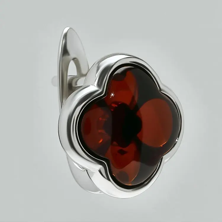 Серьги AMBER TEAM 929041118ca вес 5 г серебро, янтарь купить,41600