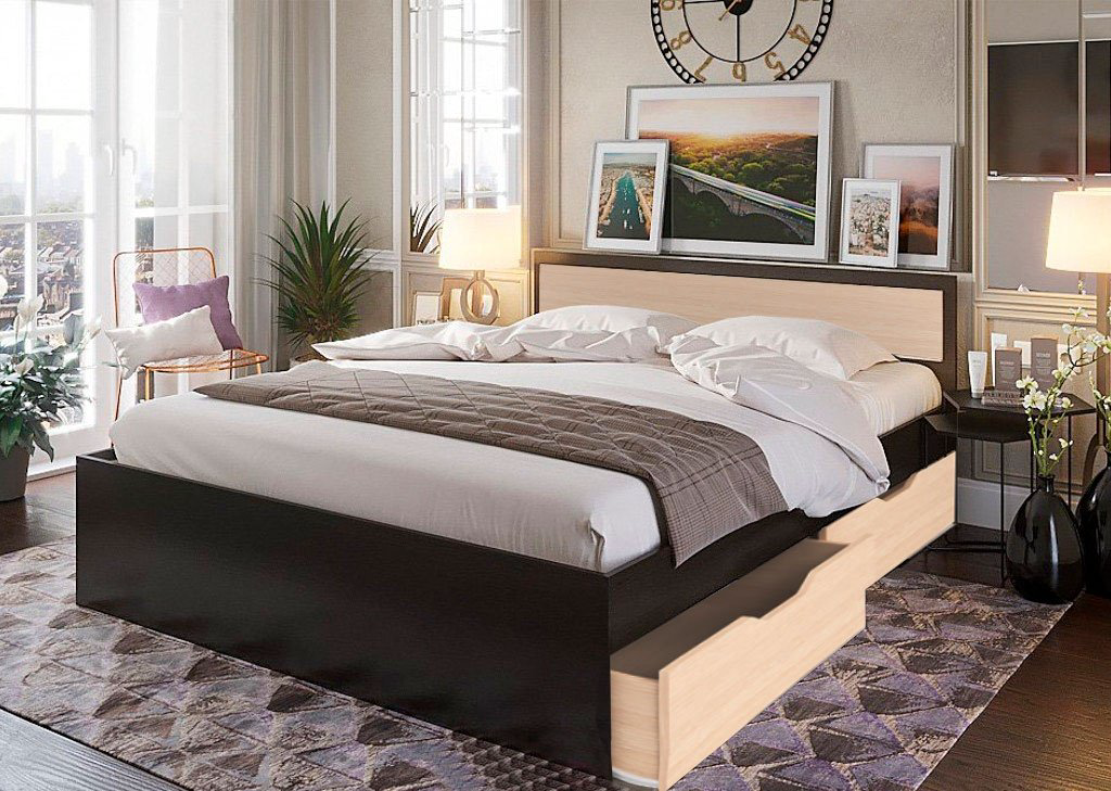 Кровать Стендмебель Гармония 160x200см коричневый купить,NaN