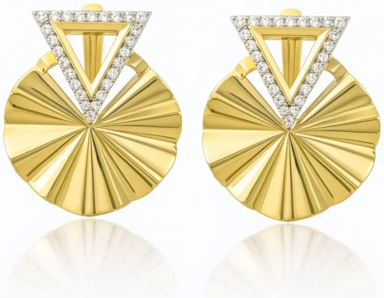 Серьги Династия 803672-4102 вес 2.98 г золото, фианит купить,238400