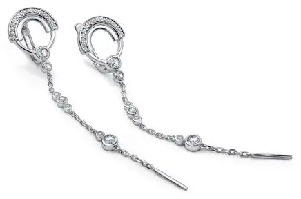 Серьги АЛЬКОР 02-5556_00КЦ-00 вес 4 г серебро, фианит купить,47800