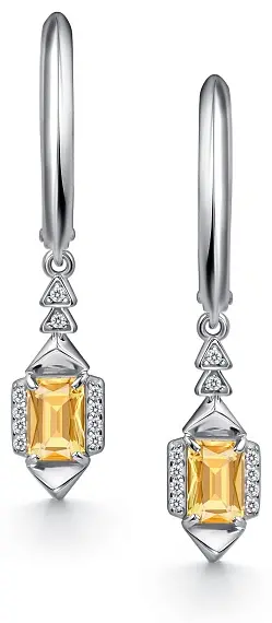 Серьги АЛЬКОР 02-4853_00ЦТ-00 вес 3.8 г серебро, цитрин, фианит - ForteMarket Серьги АЛЬКОР 02-4853_00ЦТ-00 вес 3.8 г серебро, цитрин, фианит купить,42880