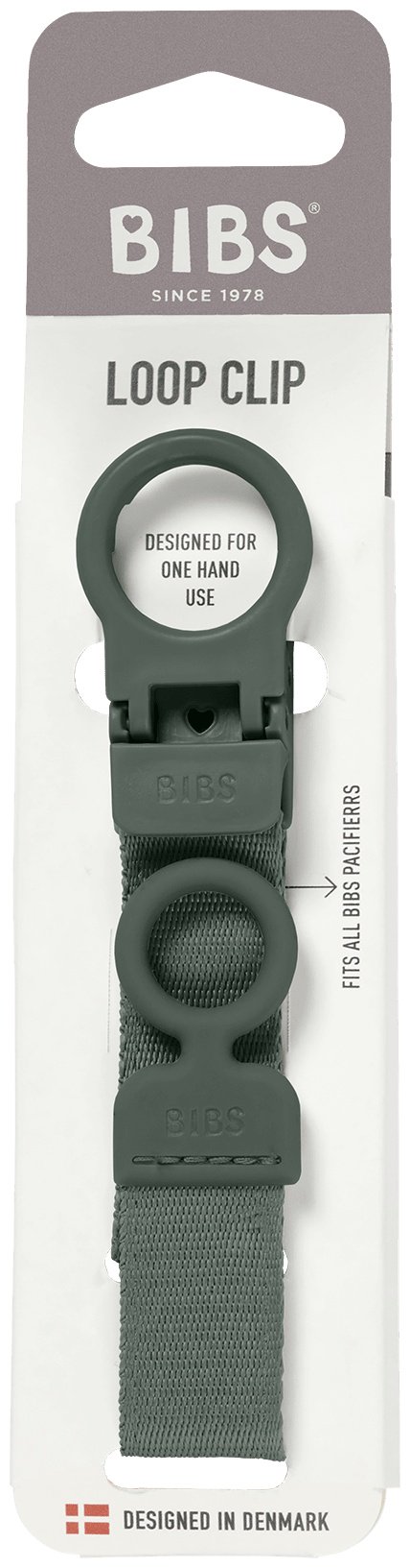 Держатель пустышки BIBS Clip Loop Pine, 1 шт, зеленый купить,0
