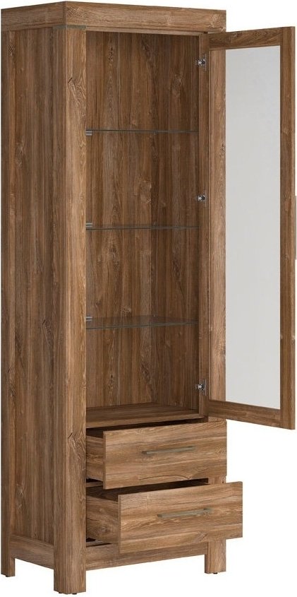 Шкаф-витрина Гербор Герман REG1W2S/20/7 Стирлинг, ЛДСП, стекло, 68x42x201 см купить,NaN