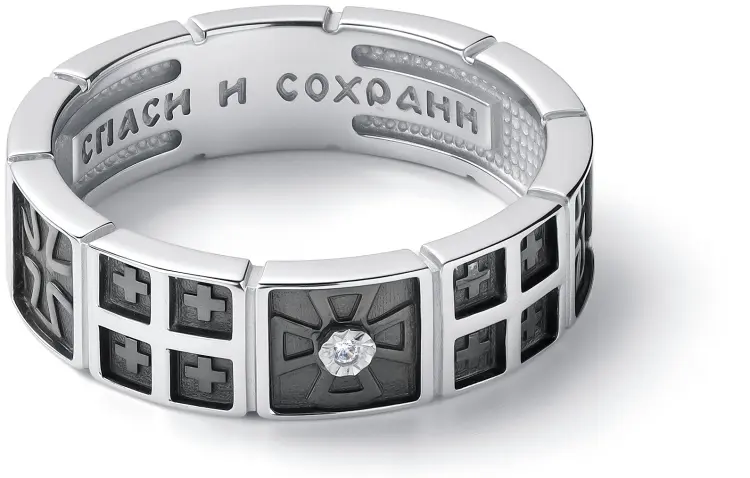 АЛЬКОР 01-4095_000Б-17_17.5 размер 17.5 вес 3.6 г серебро, бриллиант купить,46120