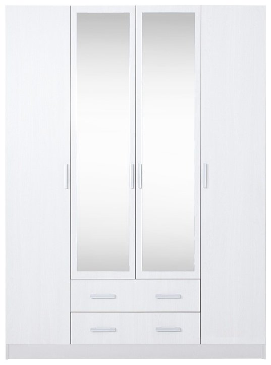 Шкаф Стендмебель Квадро 4Д 160x220х49.6см белый купить,NaN