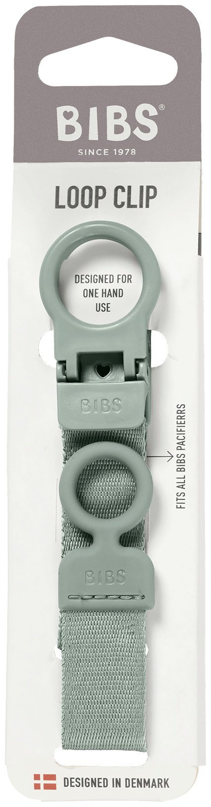 Держатель пустышки BIBS Clip Loop Sage, 1 шт, зеленый купить,NaN