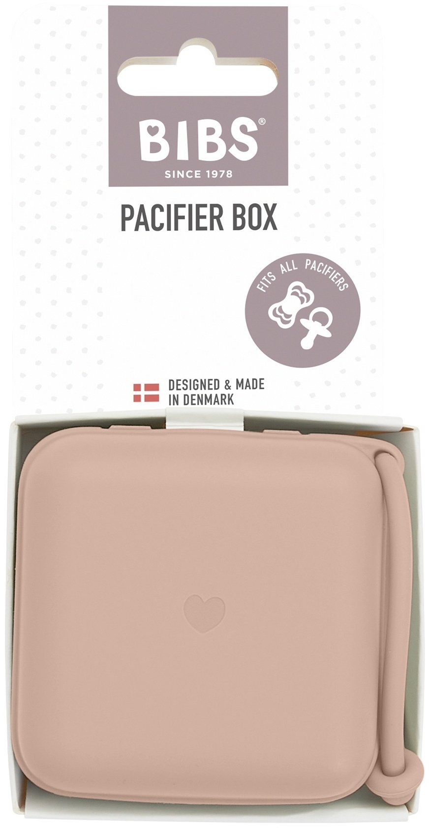 Футляр для пустышек BIBS Pacifier Box Blush, 1 шт, розовый купить,0