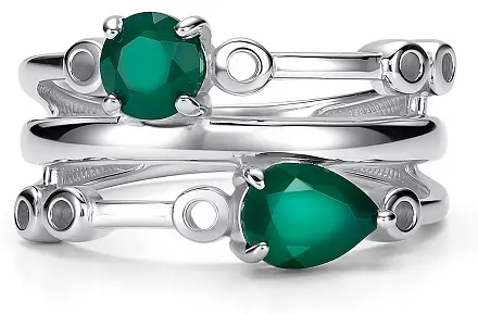 Кольцо АЛЬКОР 01-5791_00АГ-00 размер 18.5 вес 4 г серебро, агат купить,37720