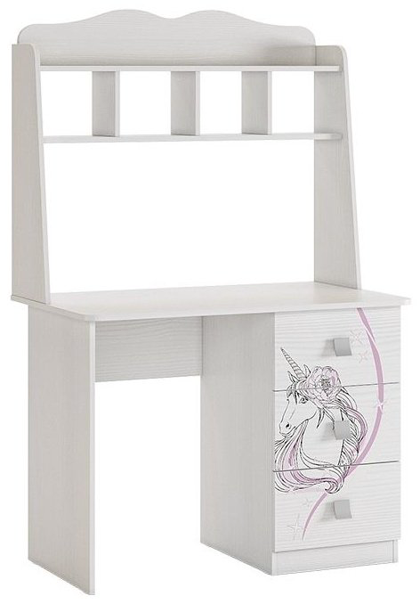 Стол компьютерный с надстройкой Мебельcон Фэнтези MDF-05, 100х60x157.5 см, белый - ForteMarket Стол компьютерный с надстройкой Мебельcон Фэнтези MDF-05, 100х60x157.5 см, белый купить,NaN