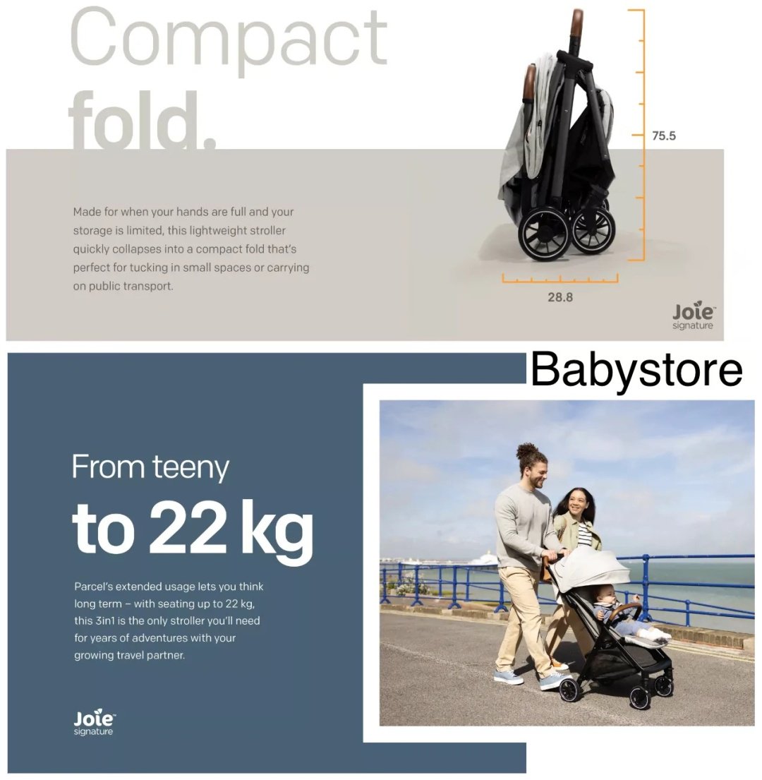 Коляска прогулочная Joie Parcel, светло-серый - ForteMarket Коляска прогулочная Joie Parcel, светло-серый купить,0