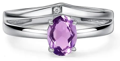 АЛЬКОР 01-5024_БРАМ-00 размер 17 вес 2.3 г серебро, аметист, бриллиант - ForteMarket АЛЬКОР 01-5024_БРАМ-00 размер 17 вес 2.3 г серебро, аметист, бриллиант купить,22880