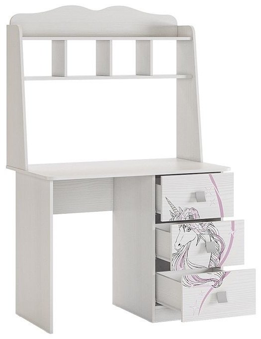 Стол компьютерный с надстройкой Мебельcон Фэнтези MDF-05, 100х60x157.5 см, белый - ForteMarket Стол компьютерный с надстройкой Мебельcон Фэнтези MDF-05, 100х60x157.5 см, белый купить,NaN