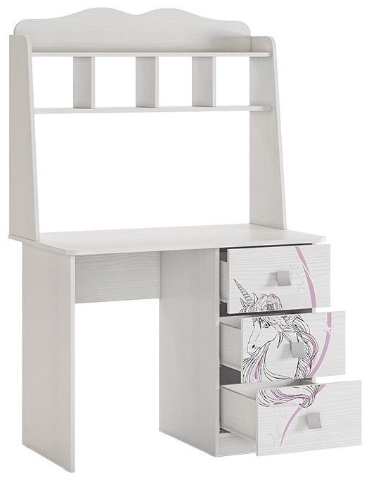 Стол компьютерный с надстройкой Мебельcон Фэнтези MDF-05, 100х60x157.5 см, белый - ForteMarket Стол компьютерный с надстройкой Мебельcон Фэнтези MDF-05, 100х60x157.5 см, белый купить,NaN