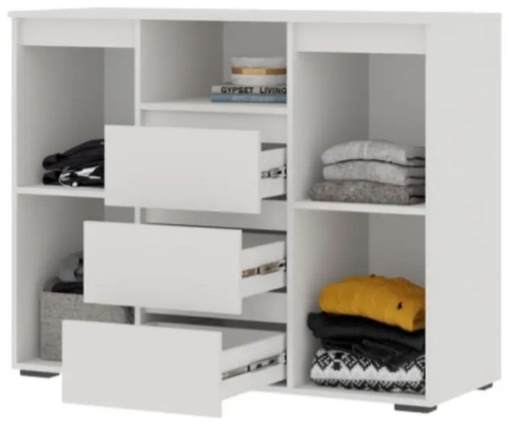 Комод Стендмебель Хелен, 120x47x96 см, белый купить,0