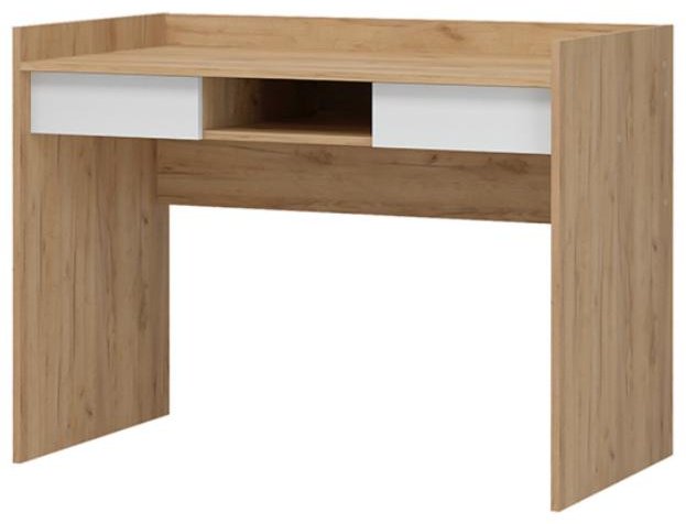 Стол письменный Стендмебель Ирис, 110х60x82 см, белый, золотой