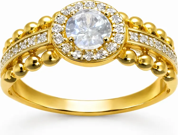 Кольцо Gold Reserve 10484-10-20П размер 18 вес 1.98 г золото, фианит купить,158400