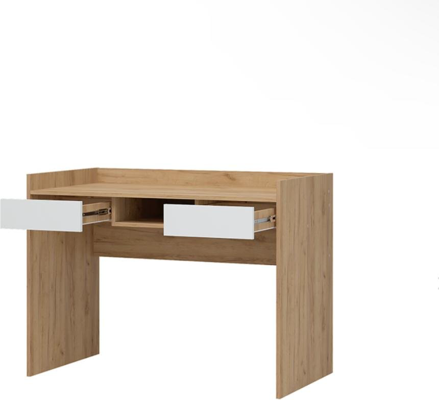Стол письменный Стендмебель Ирис, 110х60x82 см, белый, золотой купить,NaN