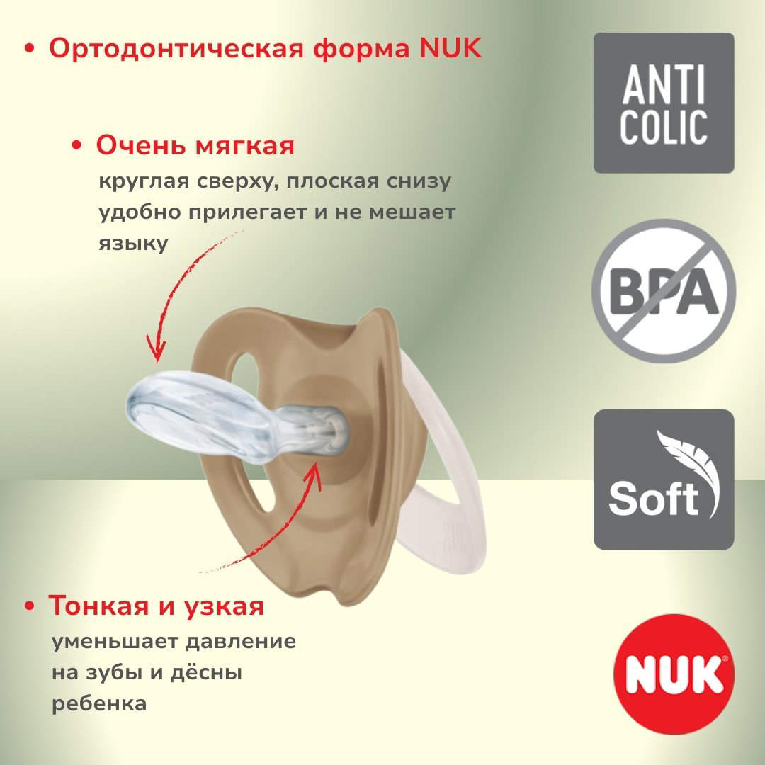 Пустышка NUK 10730905 Star Winnie the Pooh, 0-6 m, 1 шт, серый купить,NaN