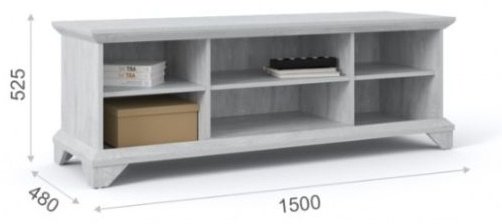 ТВ-тумба напольная IMPERIAL Лорена, 148x52.5x48 см, белый купить,0