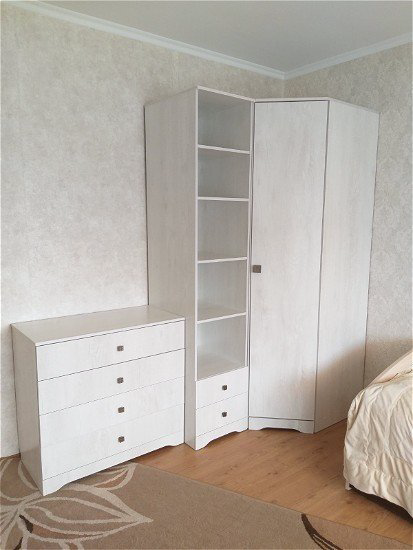 Шкаф угловой КМК Атланта, 89.5x220х89.5 см, светло серый купить,NaN