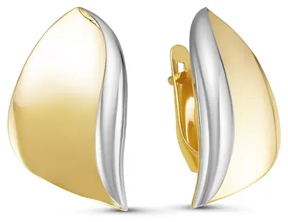 Серьги КЮЗ Дельта л221181 вес 3.82 г золото, без вставок купить,NaN