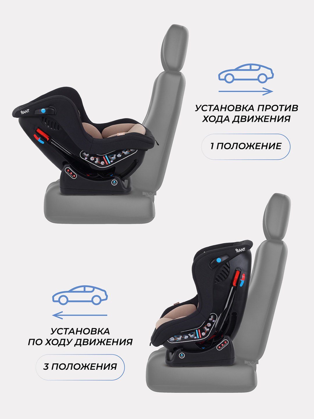 RANT Pilot 0/1 (до 18 кг) черный, бежевый купить,0