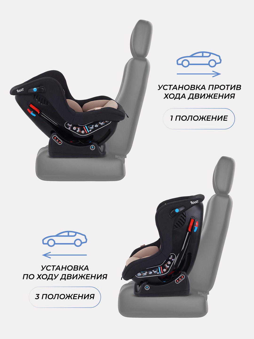 RANT Pilot 0/1 (до 18 кг) черный, бежевый купить,NaN