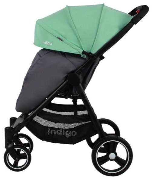 Коляска прогулочная Indigo Assana, зеленый, серый купить,0
