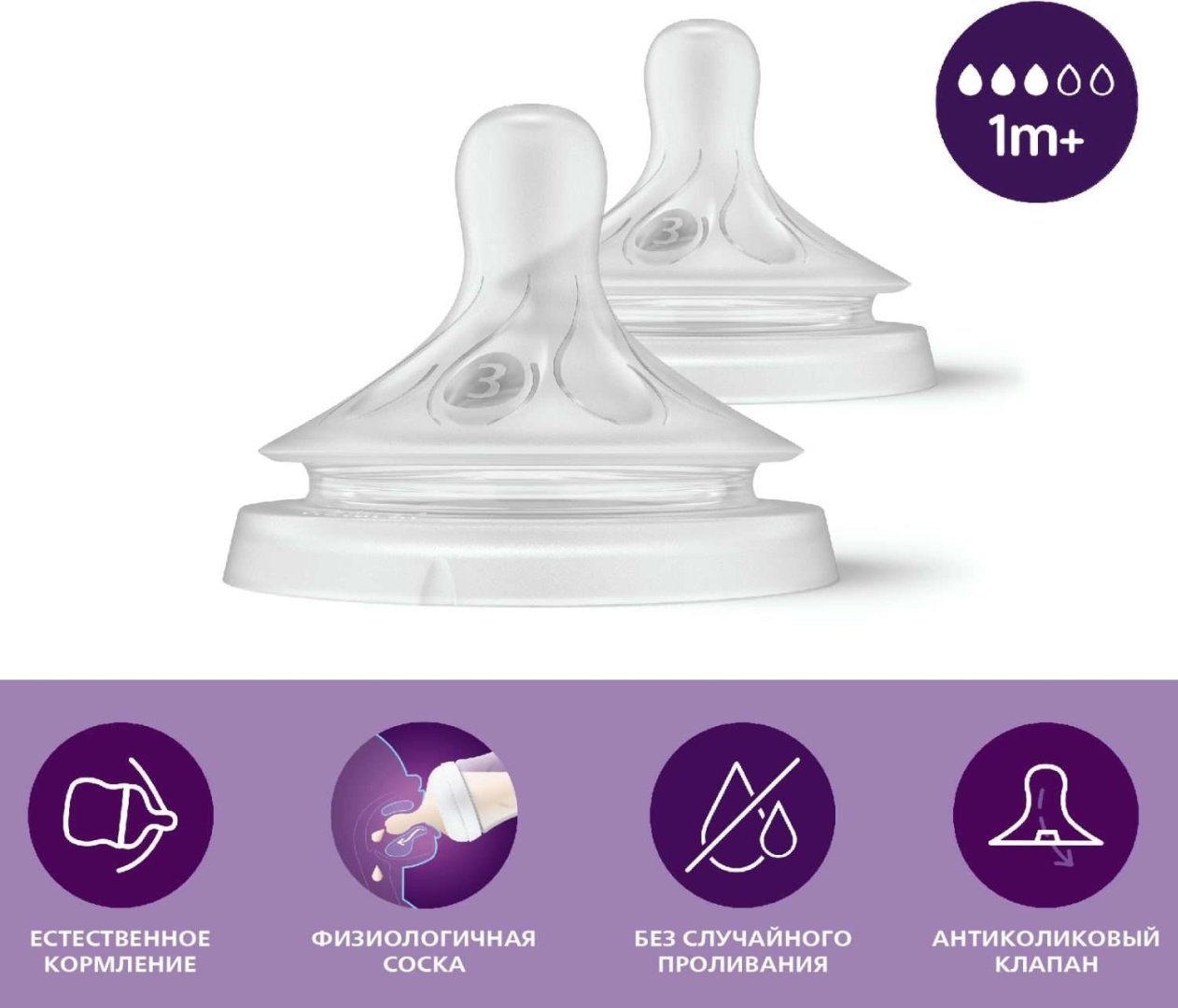 Соска для бутылочки Philips Avent SCY963/02, 2 шт