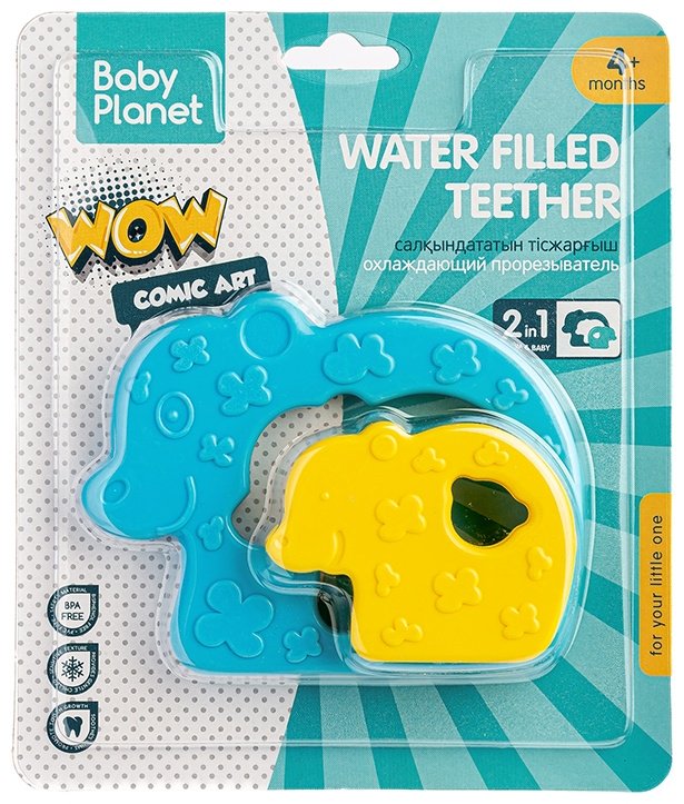 Прорезыватель Baby Planet 8628/2, 1 шт, желтый, голубой купить,0