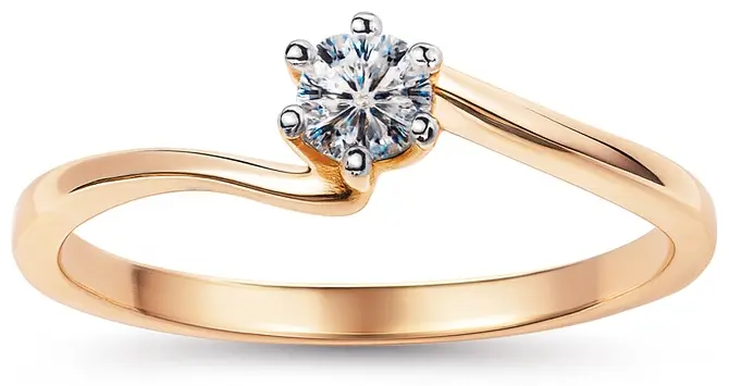 Gold Reserve 911-0072_15.5 размер 15.5 вес 1.41 г золото, фианит купить,NaN