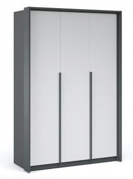 Распашной шкаф IMPERIAL Мишель Шкаф 3-х дверный, 139x210х60.5 см, белый, серый