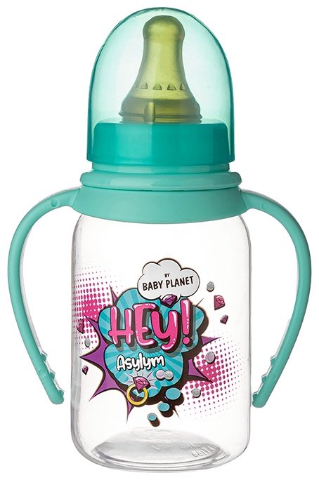 Бутылочка Baby Planet Детская бутылочка Baby planet c ручками 125 мл 3&#43; 8612/4 125 мл бирюзовый
