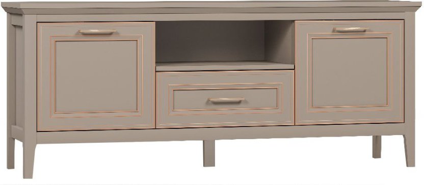 ТВ-тумба напольная BRW Классик, 158x65x40.5 см, серый купить,0