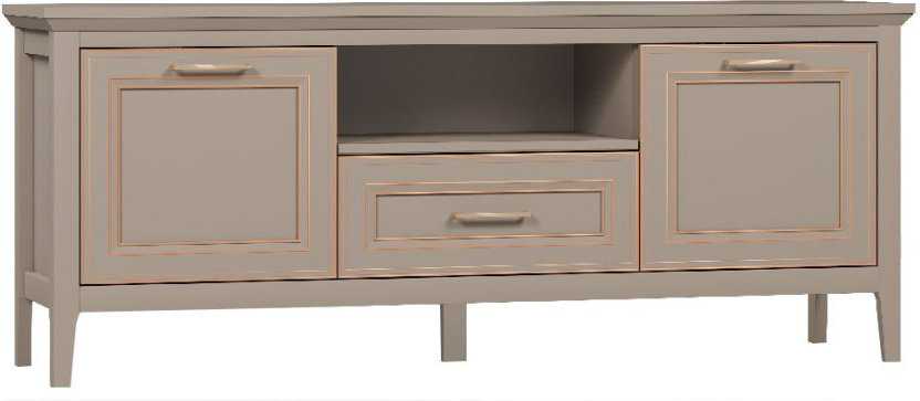 ТВ-тумба напольная BRW Классик, 158x65x40.5 см, серый купить,NaN