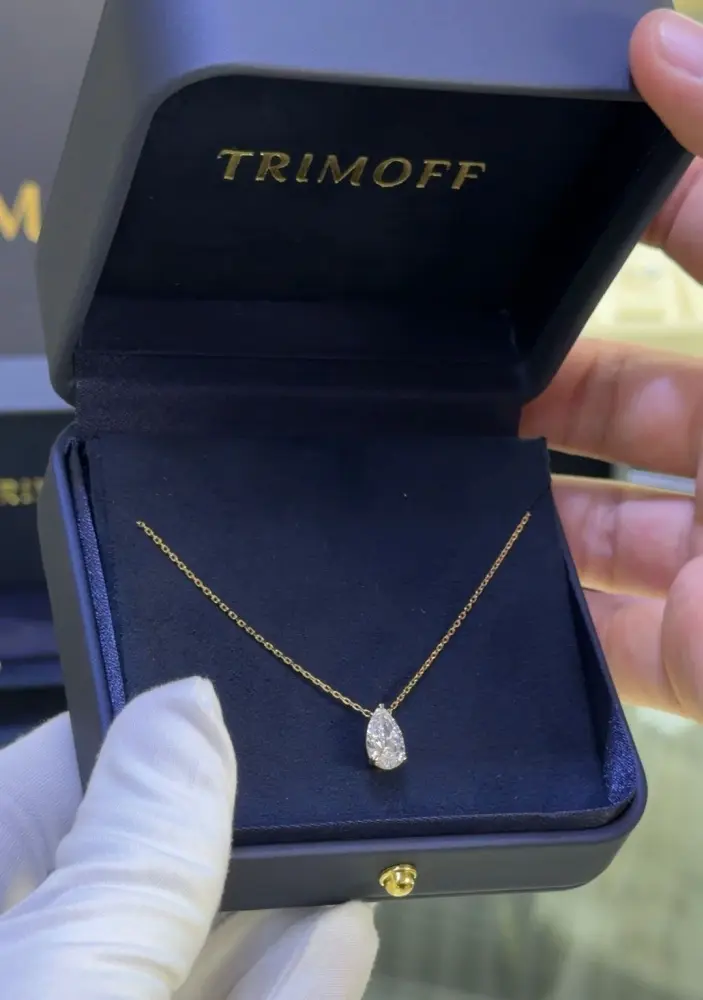 Колье TRIMOF 06-006-Y14K-Pe-LG768688170 длина 46 см вес 2.35 г золото, бриллиант выращенный купить,NaN