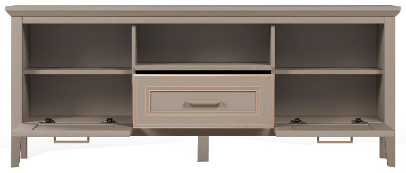 ТВ-тумба напольная BRW Классик, 158x65x40.5 см, серый купить,0