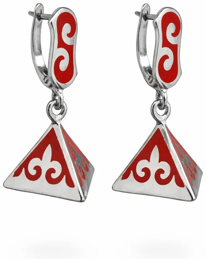 Серьги Кристалл-L СКр03-0519-1 вес 10 г серебро, эмаль купить,50000