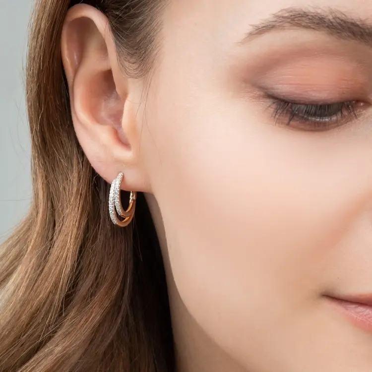 Серьги Vesna Jewelry 21427-151-01-00 вес 3.5 г золото, бриллиант купить,514000